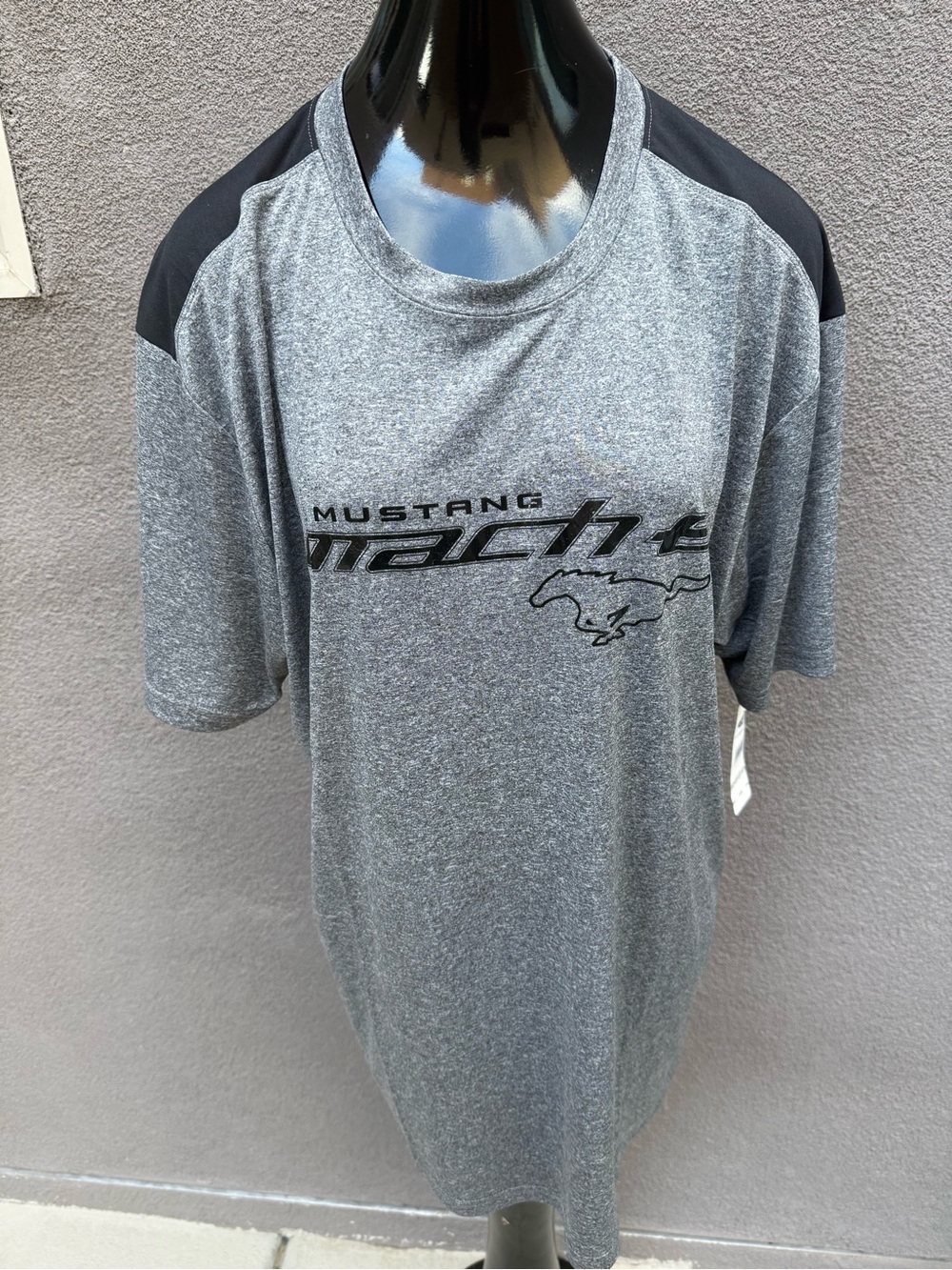 NWT Ford Mustang Mach-E Performance Shirt XL Gray Heather Graphic Tee